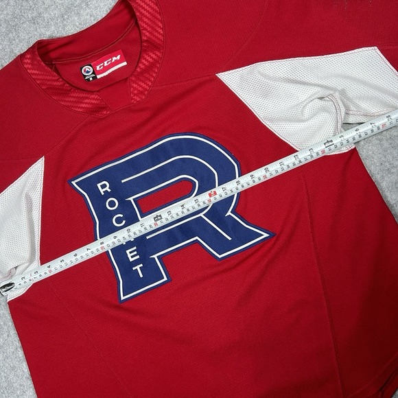 Laval Rockets Hockey jersey Men's Size 56 3XL Red AHL CCM Fighter Strap - Picture 3 of 16
